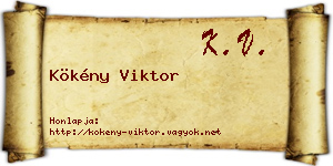 Kökény Viktor névjegykártya