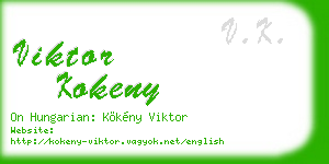viktor kokeny business card